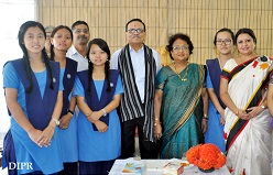 The Governor of Arunachal Pradesh  Shri JP Rajkhowa  and  the First Lady of the state Smti. Rita Rajkhowa with the Teachers and Students of VKV School, Itanagar on the occasion of Raksha  Bandhan at Raj Bhavan on 18th August�2016.